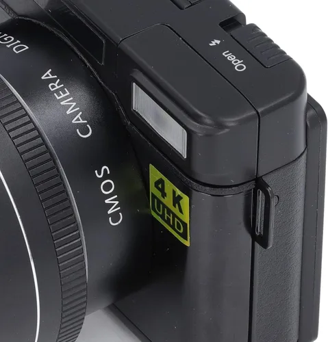 Vista 8 de Cámara de vlogging de 48 MP, cámara digital 4K, enfoque automático, anti vibración, cámara de vlogging de 48 MP con tarjeta de 32G, pantalla