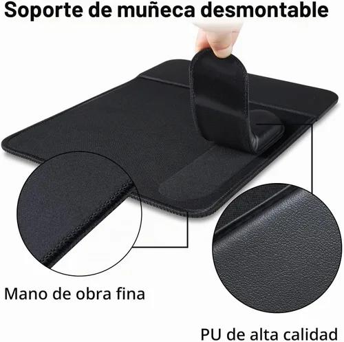 Vista 5 de Alfombrilla de mouse de carga inalámbrica de 15 W con soporte de muñeca, cargador inalámbrico Qi rápido para iPhone 17/16/15/14/13/12/12