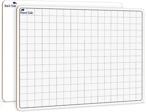 Vista 9 de SCRIBBLEDO - Pizarra grande de borrado en seco de 11 x 14 pulgadas, doble cara Easy-to-See 0.75-Inch Grid Larger Cells, Masonite Hardboard, Smooth