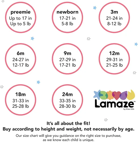 Vista 3 de Lamaze Pijama de algodón natural súper peinado para niña, con cremallera y cierre a presión, 2