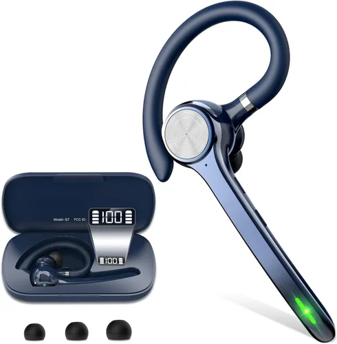 Vista 11 de HEIBAS Auriculares Bluetooth, Auriculares inalámbricos Bluetooth con estuche de carga de 500mAh, tiempo de conversación de 72 horas, micrófono