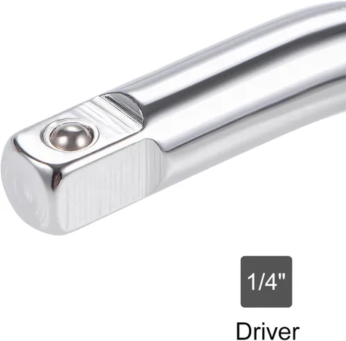 Vista 4 de uxcell Juego de disyuntor de enchufe de 1/2" y 1/4", llave de barra de extensión de forma grande, CR-V, 2 piezas
