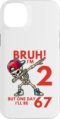 Vista 15 de Bruh I'm 2 But One-Day I'll Be 67 Retro 2nd Birthday Kids Case for iPhone XR