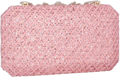 Vista 2 de Adoptfade - Bolso de embrague para mujer con purpurina brillante y brillante