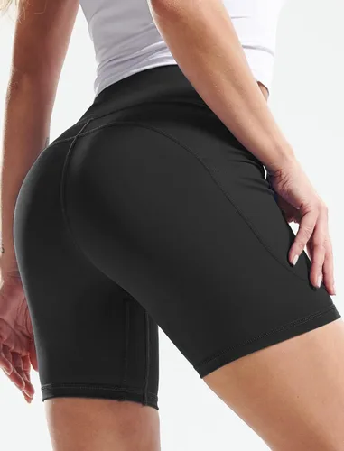 Vista 4 de CADMUS Pantalones cortos de yoga de cintura alta para mujer de 3 pulgadas, 4 pulgadas, 6 pulgadas, 7 pulgadas, 8 pulgadas, sensación desnuda