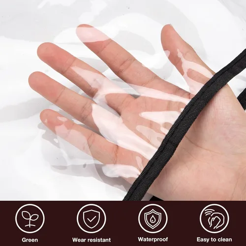 Vista 4 de Noverlife Protector redondo para silla de barbero, funda de vinilo Cubierta protectora redonda