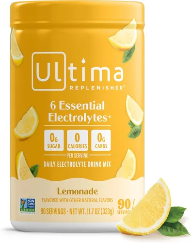 Vista 20 de Ultima Replenisher Mezcla diaria de electrolitos en polvo, sin azúcar, frambuesa azul, 90 porciones, polvo de hidratación con 6 electrolitos