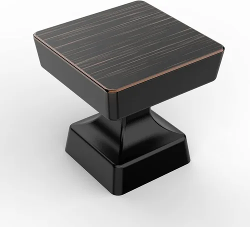 Vista 6 de Asidrama Paquete de 5 pomos de latón cepillado de 1-1/4 pulgadas para gabinetes de cocina, pomos dorados para aparadores y cajones, herrajes