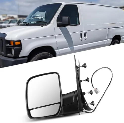 Vista 39 de Espejo Lateral del Conductor o del Pasajero Compatible con 1980-1996 Para Ford F150 1980-1996 Para Ford F250 1980-1996 Para Ford F350 Operado