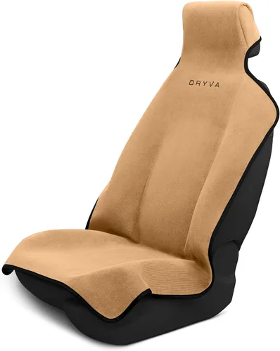 Vista 6 de Asiento - Toalla de microfibra premium para asiento de automóvil, impermeable y resistente al sudor, ajuste universal, lavable a máquina, Beige