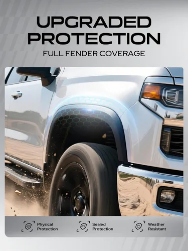 Vista 5 de YHTAUTO Guardabarros Estilo de Fábrica OE con Kit de Herrajes de Repuesto para Dodge Ram 1500 2009-2018, Ram 1500 Classic 2019-2022, Protector