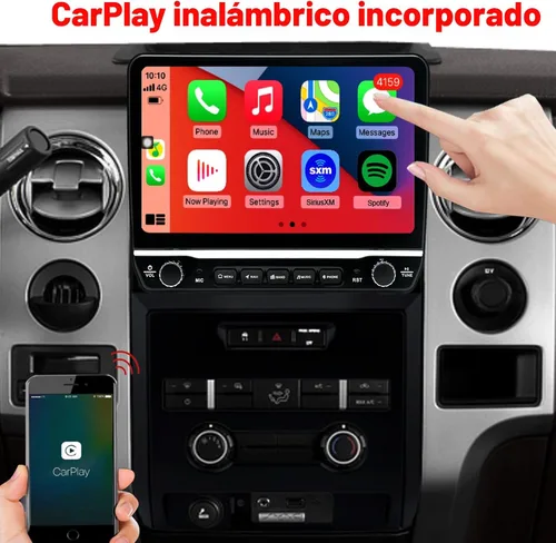Vista 3 de Para Ford F150 Radio Upgrade 2013 2014 STX XL, QLED Touch Screen Stereo,8 Core CPU,Carplay Android Auto Ready,Mantener el control del volante