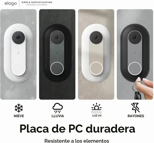 Vista 5 de elago Soporte para placa de pared para timbre de puerta Google Nest Hello Negro
