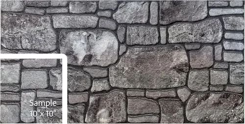 Vista 29 de Dundee Deco Paneles de pared 3D: revestimiento de pared marrón cobre con aspecto de piedra sepia, revestimiento de espuma de poliestireno