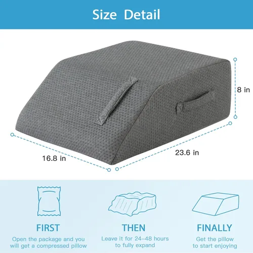 Vista 2 de Almohada de pierna con elevación de circulación sanguínea, cuña de pierna para elevación para hinchazón, almohada de elevación de piernas