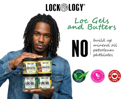 Vista 4 de Loc Retwist Butter & Dread Wax Loc Butter for Growth - Árbol de té de menta totalmente natural y sin acumulación Loc Retwists Productos por Lockology