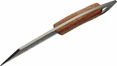 Vista 4 de Szco Supplies 9.5 "cuchillo de caza de hoja de seax con mango de madera de espiga completa con funda, marrón (HS-4442)