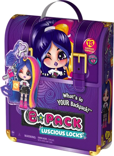 Vista 8 de B Pack, Luscious Locks Frank E-Girl - Muñeca coleccionable con extensión de pelo extraíble y accesorios para muñeca, 3.5 pulgadas, juguetes