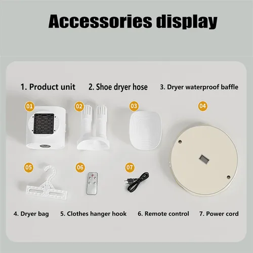 Vista 6 de Máquina de planchar automática multifuncional 3 en 1 para el hogar, secador de botas, calentadores para uso en interiores, secadora de ropa