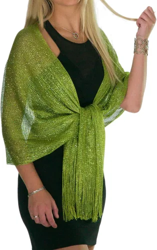 Vista 26 de ShineGlitz - Chales y mantones elegantes para mujer, para usar con ropa y vestidos de noche Negro 1