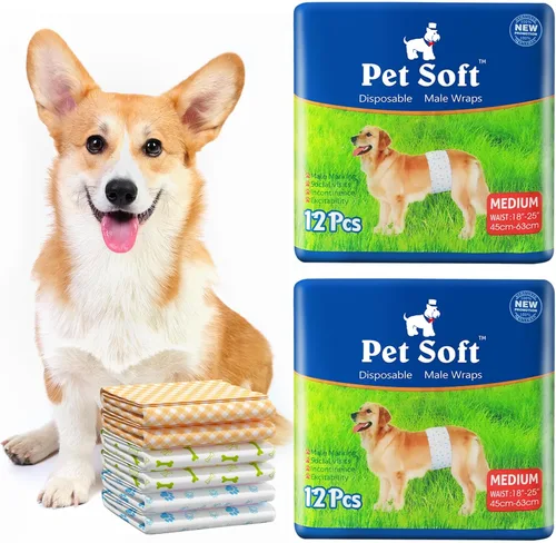 Vista 16 de Pañales Pet Soft para perro, desechables, para perros macho, xs