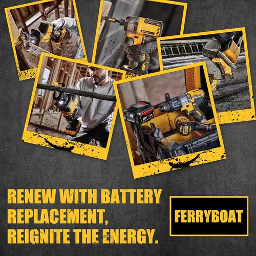 Vista 6 de FERRYBOAT Reemplazo de 7000 mAh para batería Dewalt de 20 V, iones de litio MAX DCB204 DCB206 DCB200 DCB203 DCB181 DCB180 compatible con series