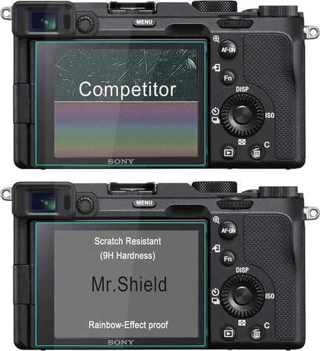 Vista 4 de Mr.Shield Protector de pantalla de cristal para cámara Sony Alpha A7C 7C [ILCE7C]
