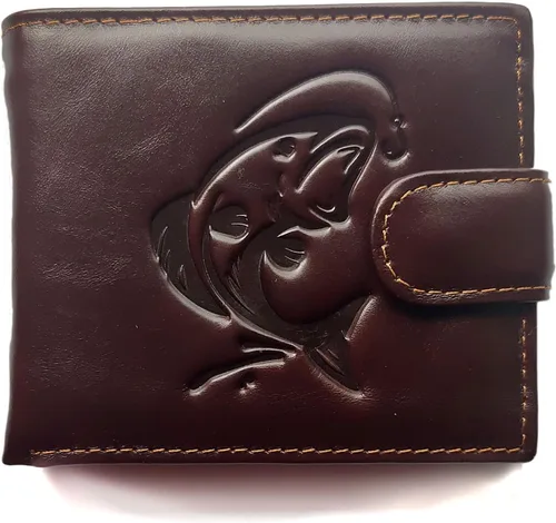 Vista 141 de Hombres Cool Eagle Wolf Caballo Totem Cuero Vaca Vertical Cartera Cremallera Multi-tarjeta Titular, Tótem de caballo, Minimalista
