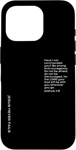 Vista 20 de iPhone 13 Pro Max Be Strong And Courageous, Joshua 1, funda cristiana del día del padre