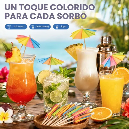 Vista 5 de ALINK 144 - Paraguas octogonales para bebidas, 4 pulgadas