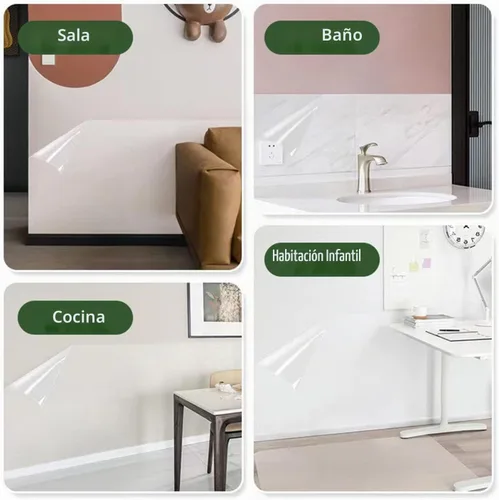 Vista 7 de Papel tapiz transparente para despegar y pegar, protector autoadhesivo de azulejos de pared para cocina, papel contact a prueba de aceite e