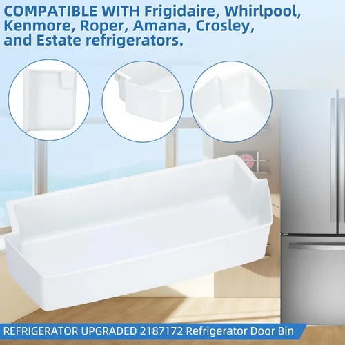 Vista 6 de 2187172 Contenedor de puerta para Whirlpool Kenmore Amana Frigidaire Frigidaire Frigidaire Roper Estate Reemplazar WP2187172, AP6006028, 2187194K