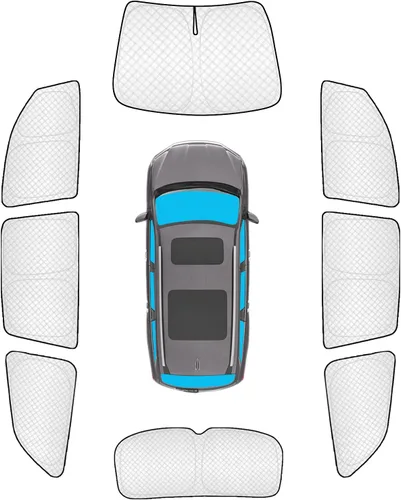 Vista 30 de KMF 6 piezas de parasoles gruesos para Mazda 3 Hatchback (No Sedán) 2014-2018 Accesorios, parasoles completos para parabrisas y ventanas de coche