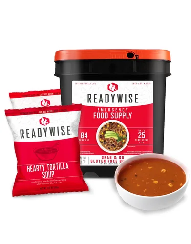 Vista 12 de ReadyWise Prepper Pack Cubo – 52 porciones de suministro de alimentos de emergencia, kit de supervivencia, comidas con proteínas, alimentos