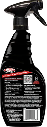 Vista 2 de Black Magic 120230 - Apósito de plástico para moldura de neumáticos, brillo medio, sin rayas, resistente al agua y no grasa para neumáticos