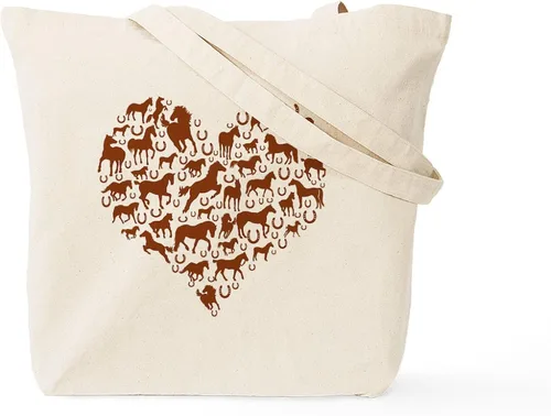 Vista 31 de CafePress Id Rather Be Riding! Bolsa de mano de caballo Bolsa de lona natural, bolsa de compras de tela, Caqui