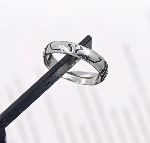 Vista 4 de Jujut-su Kaise Rings Anime Itadori Yuji Anillo ajustable de plata Jutsu Kaisen Manga Merch regalo para hombres, mujeres y adolescentes, Acero