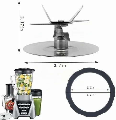 Vista 2 de Cuchilla de licuadora Pro 1200 compatible con licuadoras Oster Pro 1200 Junta de goma con junta tórica para piezas de repuesto Oster Pro 1200