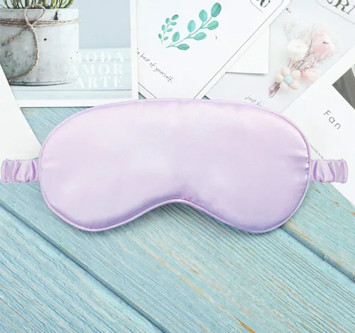 Vista 2 de Máscara de ojos de seda para dormir, lavanda, máscara para dormir para hombres y mujeres, ojos suaves para yoga, meditación, diseño de bloqueo