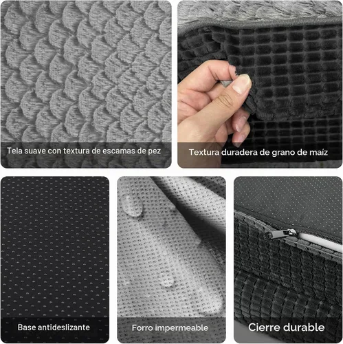 Vista 5 de JOEJOY Cama ortopédica para perros medianos, cama para mascotas de espuma viscoelástica con laterales de refuerzo, forro impermeable, funda