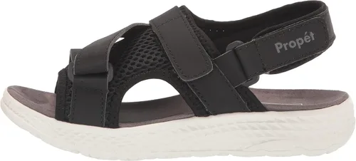 Vista 8 de Propét Sandalias deportivas TravelActiv para mujer, Negro, 9 ancho