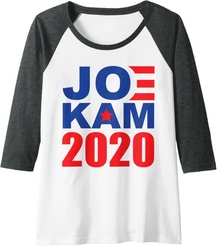 Vista 9 de Biden Harris 2020 Team Camiseta de béisbol raglán JOE KAM, Negro, S