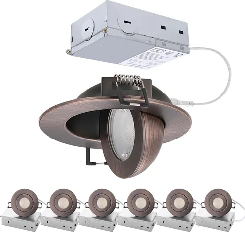 Vista 14 de POPANU 7W luces LED empotrables de 3 pulgadas con cardán giratorio, luz descendente direccional ajustable en 360°, iluminación de embutido regulable