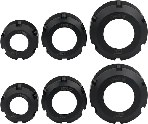 Vista 11 de ZAC 5 Uds ER8M Tuerca de mandril M10 Rosca Pinza de sujeción Tuercas de equilibrio Tuerca de metal para CNC Fresado Chuck Holder Torno