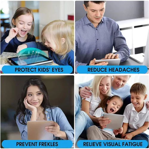 Vista 6 de PYS Protector de pantalla para iPad Mini 5, antiluz azul (cuidado de los ojos), protector de pantalla para iPad Mini 5 (2019), iPad Mini 4 (2015)