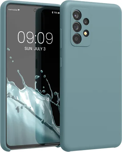 Vista 93 de kwmobile Funda Compatible con Samsung Galaxy A14 5G - Funda de teléfono de TPU y silicona con acabado suave - Verde Lima