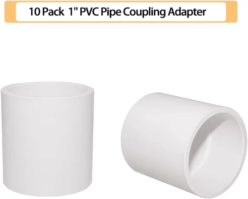 Vista 3 de Adaptador de conector de acoplamiento de tubería de PVC de 1 pulgada, 10 Uds., enchufe x zócalo, horario 40 color blanco