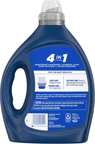 Vista 2 de Purex Detergente Líquido para Ropa 4 en 1, Mountain Breeze, 82.5 oz, 165 Cargas, Detergente para Ropa Ultra Concentrado, Ilumina y Blanquea