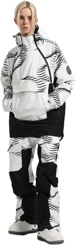 Vista 4 de Chaqueta de snowboard para hombre y mujer, chaqueta de esquí para hombre, snowboard, esquí, esquí, hombre, impermeable, cálida, para nieve