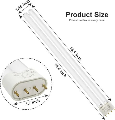 Vista 2 de Dos 36W 36 vatios ULTRAVIOLETA lámpara 2G11 Base-4 Pin para JEBAO, nuevo